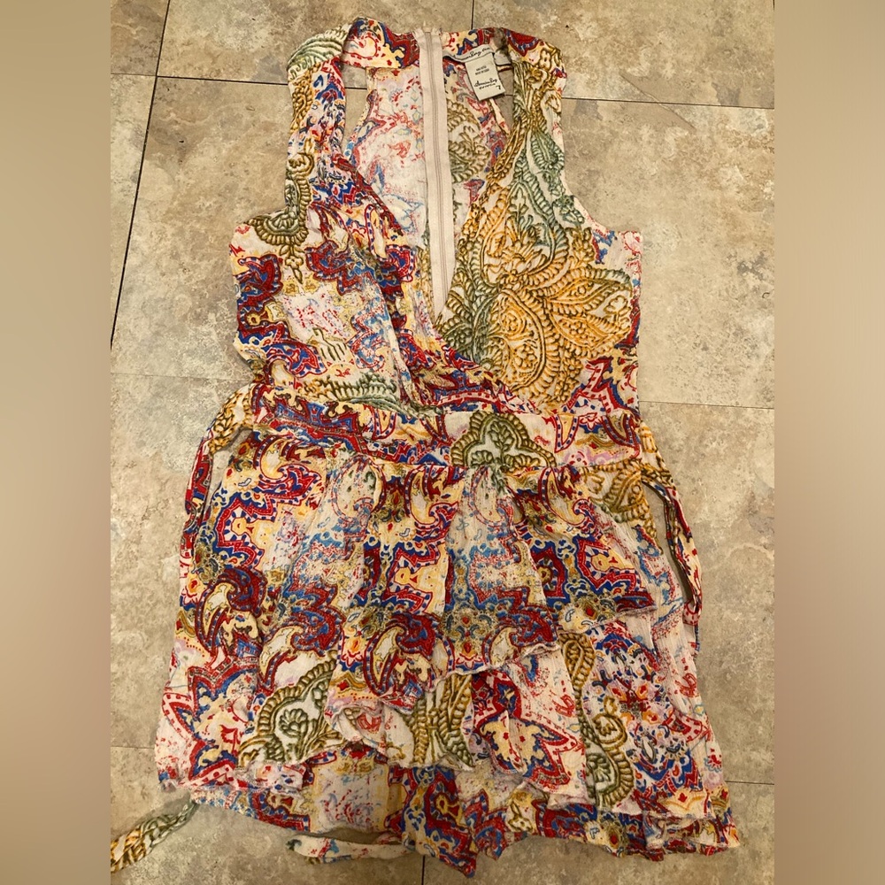 American Rag Paisley Romper sz 7